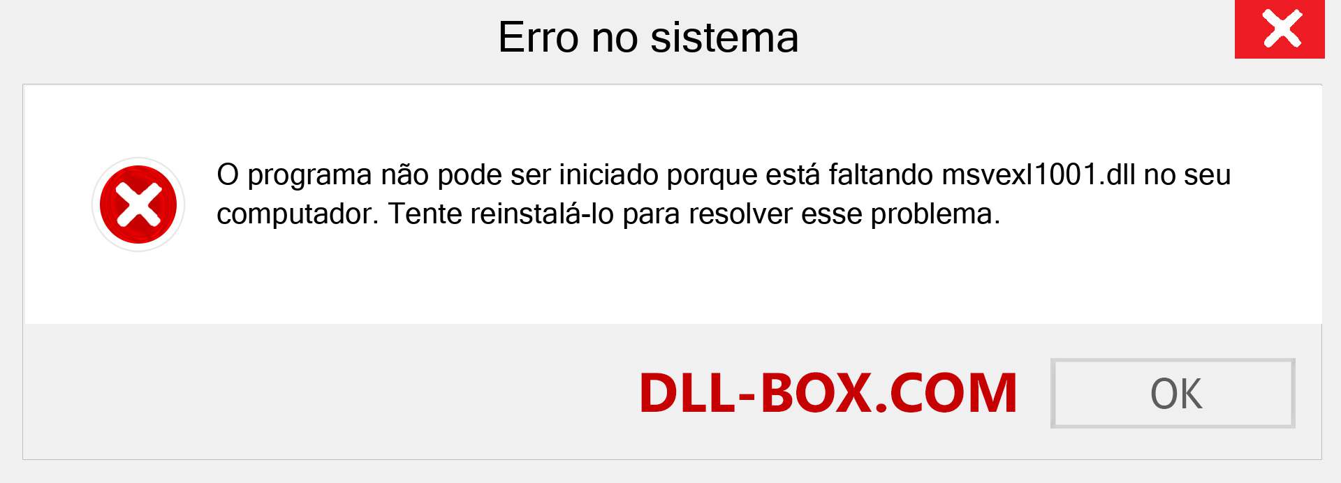 Arquivo msvexl1001.dll ausente ?. Download para Windows 7, 8, 10 - Correção de erro ausente msvexl1001 dll no Windows, fotos, imagens