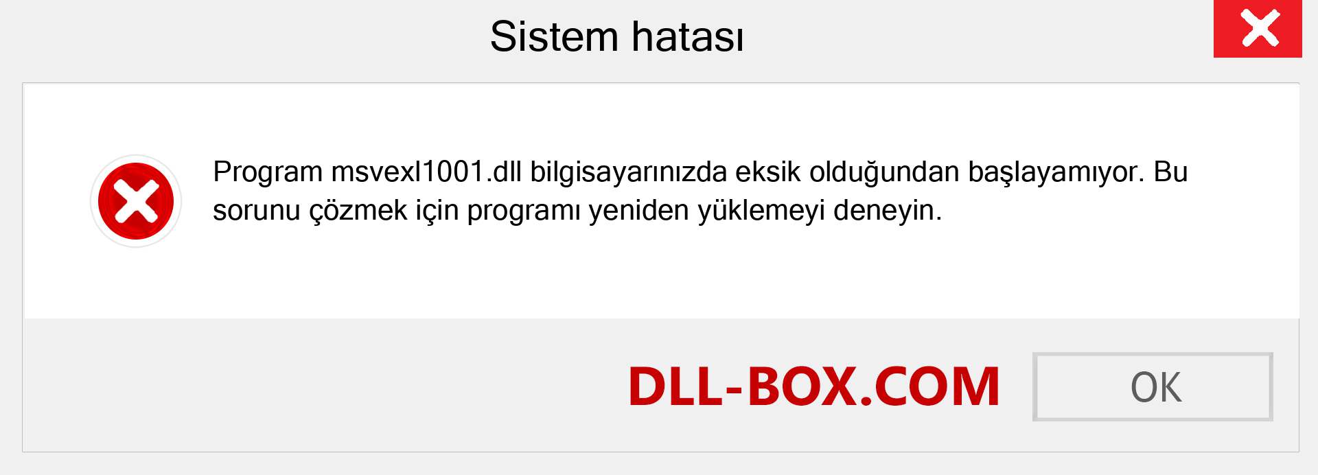 msvexl1001.dll dosyası eksik mi? Windows 7, 8, 10 için İndirin - Windows'ta msvexl1001 dll Eksik Hatasını Düzeltin, fotoğraflar, resimler